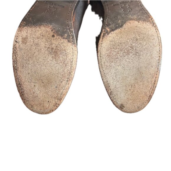 Dolce Vita Kilian Knee High Boots Distressed Leather Low Heel Zipper Womens 8 - Picture 15 of 15